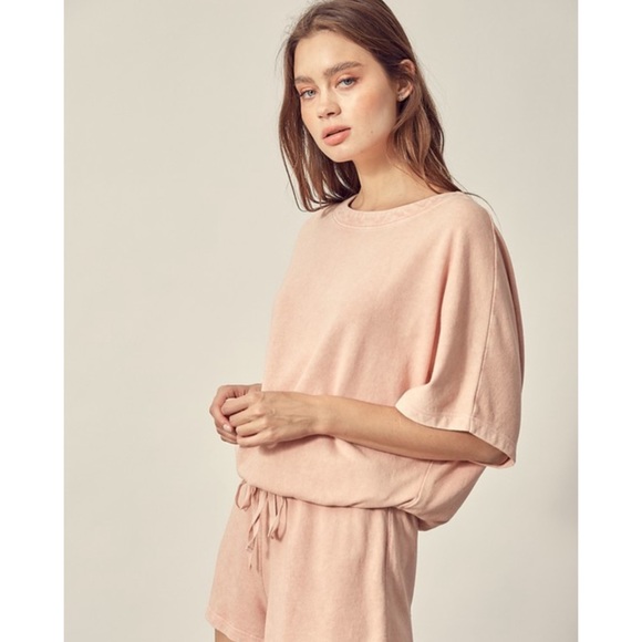 Fall Washed Pullover Cropped Sweatshirt Women’s Casual Basic Tops - Picture 2 of 9